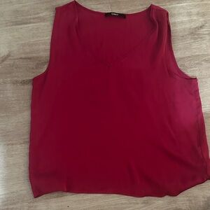 Quince Vibrant Red Sleeveless Blouse